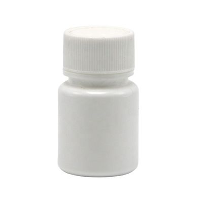 HDPE Runde Form 20 ml weiße Plastikflasche zur Lagerung von Chemiepulverproben