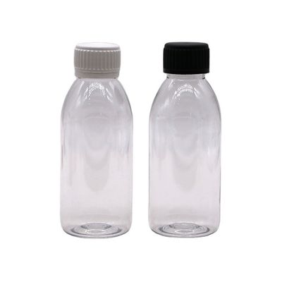 150 ml PET Oval Amber Rezept Apotheke Flüssige Medizin Schuppenbehälter mit Deckel