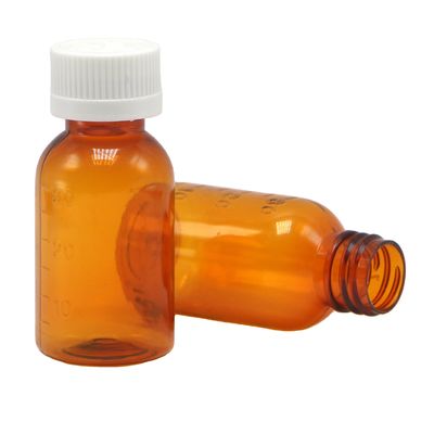 Top-Qualität Tabaköl 30 ml PET Amber Plastik Sirup Flüssigflasche mit Schraubverschluss