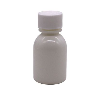 Kindersichere Deckelbehälter 60 ml PE weiße orale Flüssigkeitsflasche zur Behandlung von Husten Sirup