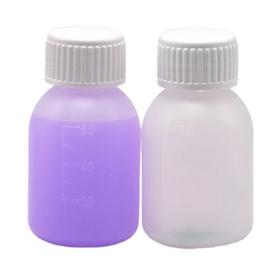 PE-Sirupflasche 60 ml/2 oz in weiß/blau opaque Farbe für individuelle Farboptionen