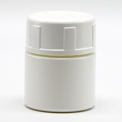 30 ml HDPE Tragbare weiße Kunststoffpulver Medizin Pille Tabletten Flaschen Behälter mit Kindersicherheitskappe