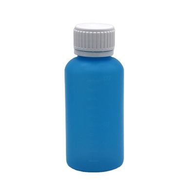 Anpassbare Farbe HDPE 100 ml Flüssigkeitsleere Plastikflasche mit Skala und Sicherheitsdeckel