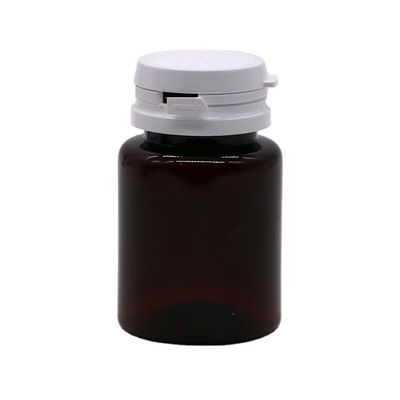 Benutzerdefinierte Farbe 50 ml Amber PET Pille Kapsel Fischölflasche mit abreißbarer Kappe/ Schraubkappe