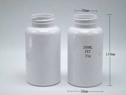 SCREW CAP PET 200 ml Rezept Apotheke Weiße Plastikflasche für Medikamentenbehälter