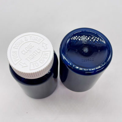 Farbige Aufkleber PET Plastik 225ml 7.5oz Medizinbehälter mit Kappe