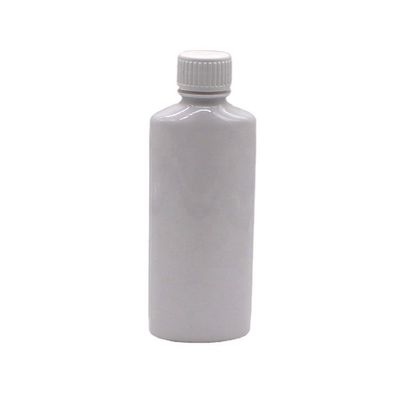 Custom Printing PET Mundwasserflasche 200 ml mit weißer Kappe und gedruckter Kappe
