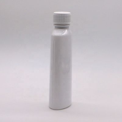 Custom Printing PET Mundwasserflasche 200 ml mit weißer Kappe und gedruckter Kappe