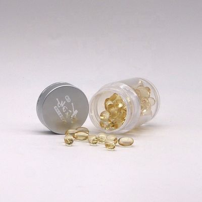 Apotheke Medizin Tabletten Behälter 30 ml Doppelschicht PS Plastikflasche mit Aluminiumdeckel