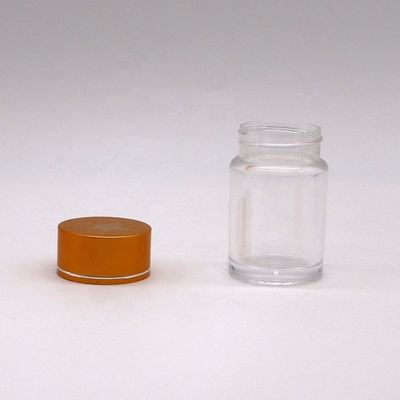 Apotheke Medizin Tabletten Behälter 30 ml Doppelschicht PS Plastikflasche mit Aluminiumdeckel