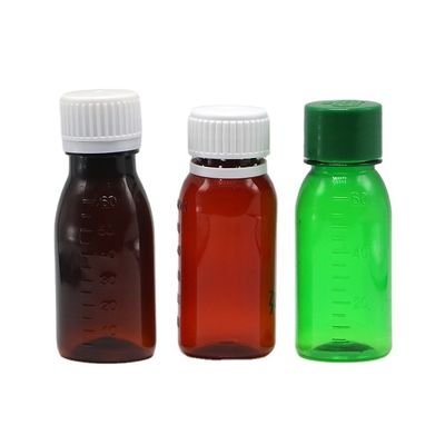 Manipulationssichere Kappe PET 2OZ 60 ml Husten Sirup Flasche für Öl Schmiermittel Lagerbehälter