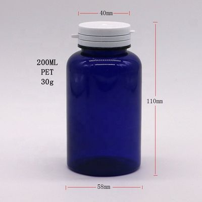 200cc runde PET-Plastikflasche für Kapselpräparate
