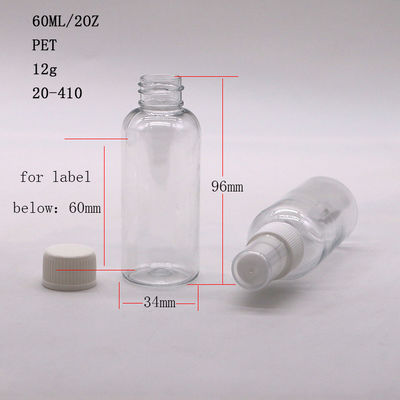 60 ml PET-Ölpumpe Flasche Kunststoffsprühflaschen Alkoholbehälter Tragbare Sprühbehälter