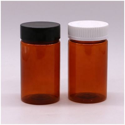 120 ml PET Amber Farbe Runde Form Kunststoff Pillenflasche mit Schraubdeckel