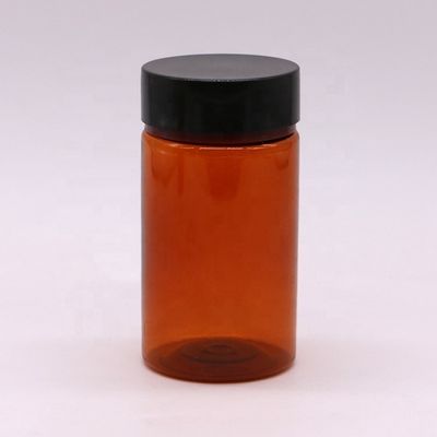 120 ml PET Amber Farbe Runde Form Kunststoff Pillenflasche mit Schraubdeckel