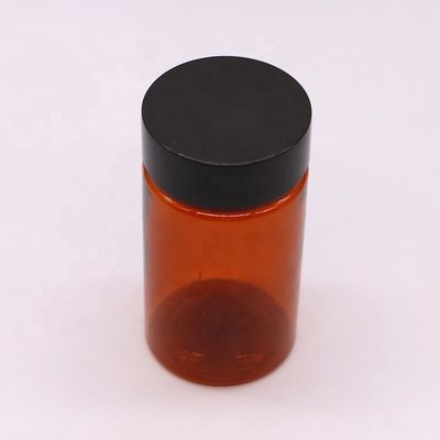 120 ml PET Amber Farbe Runde Form Kunststoff Pillenflasche mit Schraubdeckel