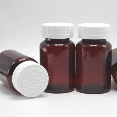 Sicher aufbewahren Ergänzungen mit 120 ml 4 oz durchsichtigen Amber Pillen Behälter und Kappe