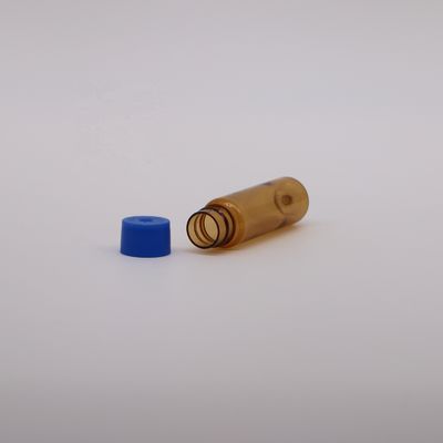 Sicherheitskappe 10ml PET Lebensmittel-Behandlung Bernstein-Plastikflasche für orale Flüssigkeitsmedizin Kragenmaterial PET Runde Form