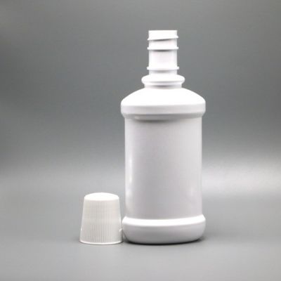 Flasche mit langem Hals aus PET-Plastik-Mundwasser 250 ml für leere, weiße Mundwasserverpackungen
