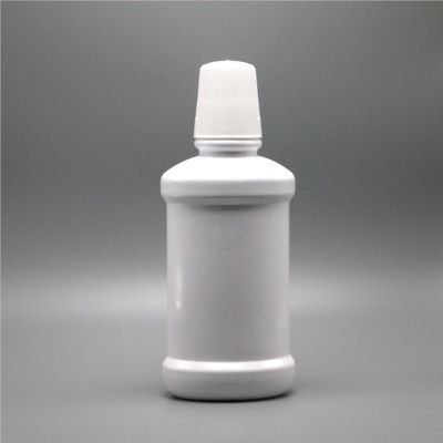 Flasche mit langem Hals aus PET-Plastik-Mundwasser 250 ml für leere, weiße Mundwasserverpackungen