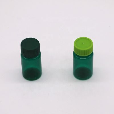 20ML/CC PET-Transparente Plastik-Flüssigflaschen mit Kappen in individueller Farbe und runder Form