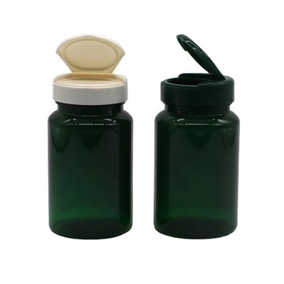 PET 150 ml Flasche Breitmunde Plastik leere Flaschen 5oz Kapselbehälter mit Flip Cap