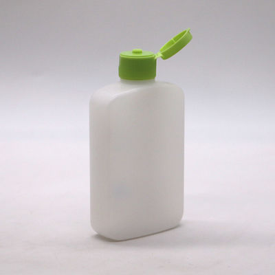 120 ml HDPE Flat Square Kosmetikflasche mit benutzerdefinierter Farbe und Spiral-Flip-Over-Deckel