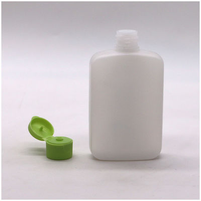 120 ml HDPE Flat Square Kosmetikflasche mit benutzerdefinierter Farbe und Spiral-Flip-Over-Deckel