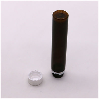 20ML/20CC schlanke, glatte Amber-Plastik-Flasche für Oralflüssigkeit mit manipulationssicheren Deckel für Flüssigmedizin