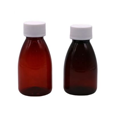 Zusammengestellte Farben 100 ml PET Amber Plastik Flüssigkeitsflasche zur Anwendung im Mund