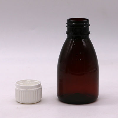 Zusammengestellte Farben 100 ml PET Amber Plastik Flüssigkeitsflasche zur Anwendung im Mund