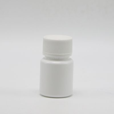 HDPE Runde Form 20 ml weiße Plastikflasche zur Lagerung von Chemiepulverproben