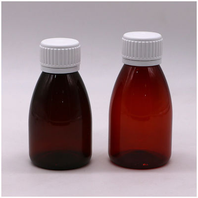 Zusammengestellte Farben 100 ml PET Amber Plastik Flüssigkeitsflasche zur Anwendung im Mund