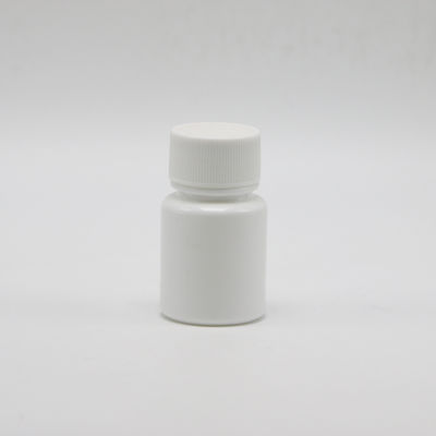 HDPE Runde Form 20 ml weiße Plastikflasche zur Lagerung von Chemiepulverproben