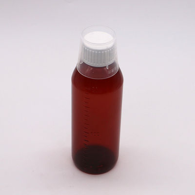 200cc ovale Amber-Präscription-Apothekenflaschen PET-Flüssigmedizin für die Apothekenlagerung