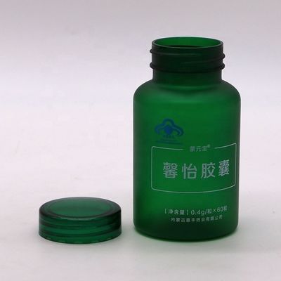 150CC PET-Matte/Frostgrüne Plastikflasche mit kindersicheren Deckel und Etikettenaufkleber
