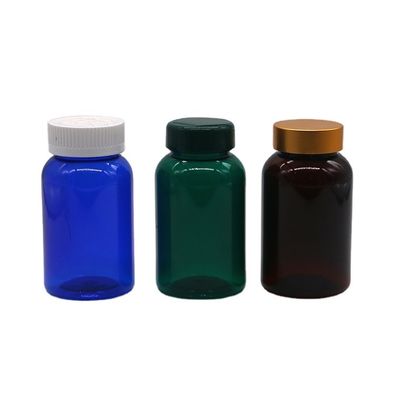 Industrielle Flasche mit Goldkappe für Fischöl/Kapseln/Pillen/Honig