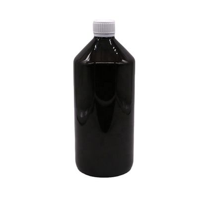 Flüssige Medizin 1000 ml dunkelbraune, durchsichtige PET-Plastikflasche mit manipulationssicheren Deckel