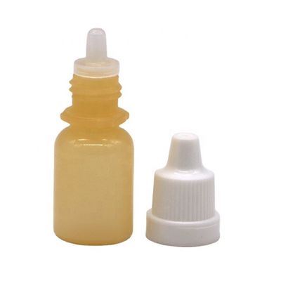 LDPE-Plastik-Flasche mit einer leeren, weißen, pressenbaren Augenflüssigkeit mit manipulationssicheren Kappen 10 ml