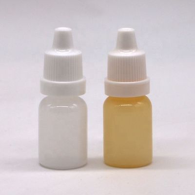 LDPE-Plastik-Flasche mit einer leeren, weißen, pressenbaren Augenflüssigkeit mit manipulationssicheren Kappen 10 ml