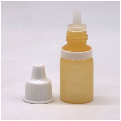 LDPE-Plastik-Flasche mit einer leeren, weißen, pressenbaren Augenflüssigkeit mit manipulationssicheren Kappen 10 ml