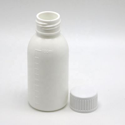 30 mL/50 mL/100 mL PP weiße Flüssigkeitsflasche mit Skalierkörper und Bildschirmdruck