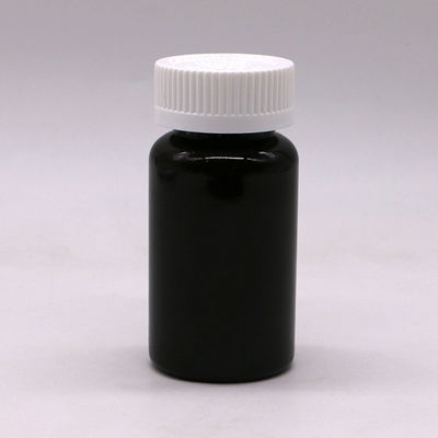 2OZ/60ml/CC Blaue Plastikkapselflasche mit Schraubverschluss aus PET-Material 32mm Halsgröße