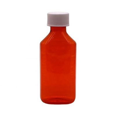 100 ml PET-Bronze/Orange-Ahorn-Husten-Sirup-Flasche für orale Flüssigkeit mit CRC-Kappe und Wärmesiegel