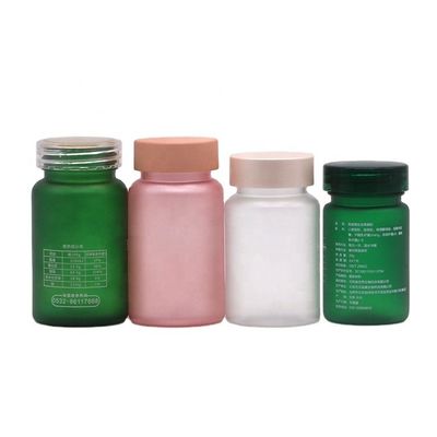 100cc PET-Frost-Plastik-Pillenflasche mit Kinderschutzkappe