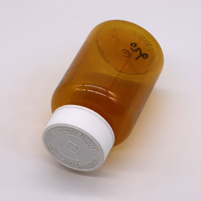 180 ml PET- Amber- Plastikflasche mit CRC- Schraubverschluss für Kapselpille Tablette 6OZ/180ML