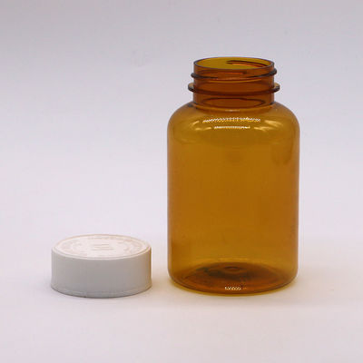 180 ml PET- Amber- Plastikflasche mit CRC- Schraubverschluss für Kapselpille Tablette 6OZ/180ML