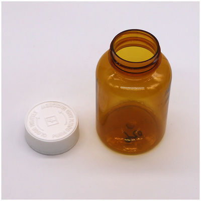 180 ml PET- Amber- Plastikflasche mit CRC- Schraubverschluss für Kapselpille Tablette 6OZ/180ML
