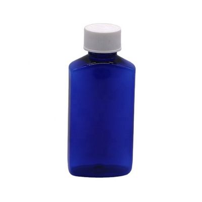 Ausgangsmaterial PET 120ML Quadrat Steril Hustensaft Mundflüssigkeit Flasche Kindersicherheitskappe