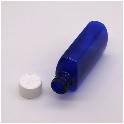 Ausgangsmaterial PET 120ML Quadrat Steril Hustensaft Mundflüssigkeit Flasche Kindersicherheitskappe